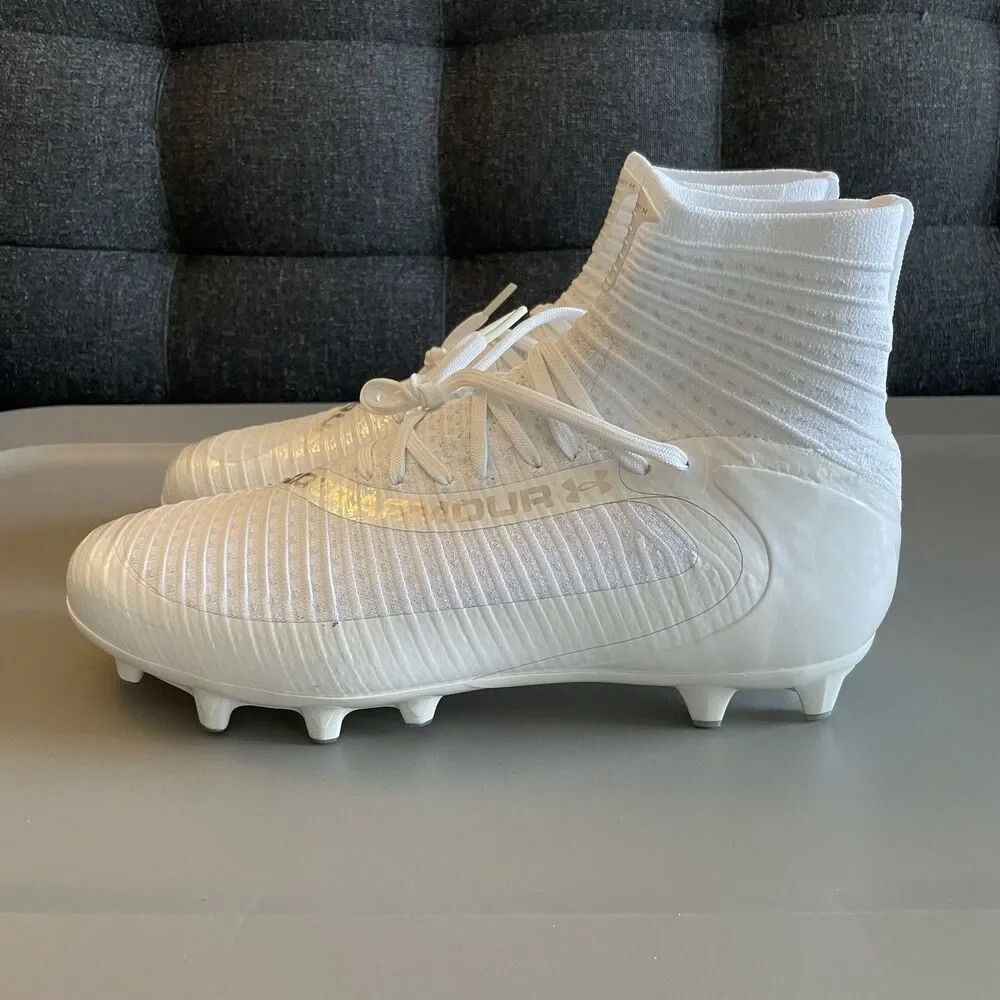Under Armour Men's UA Highlight 2 MC Knit Football Cleats 3027304-100 WHITE 11.5